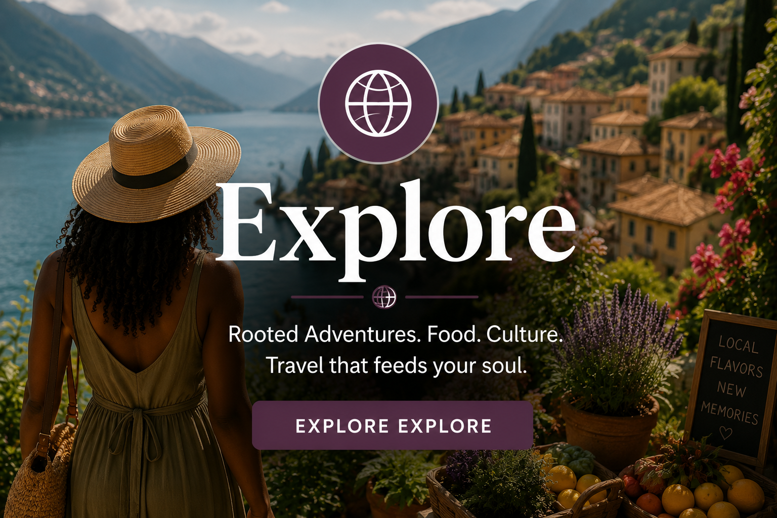 Explore — Travel, taste, and experience the world with intention.
